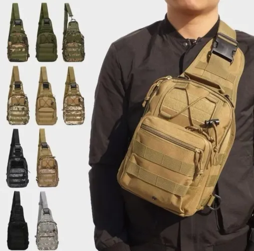 Bolsa Transversal Militar Peito E Ombro Impermeável <br>Impermeável Masculina