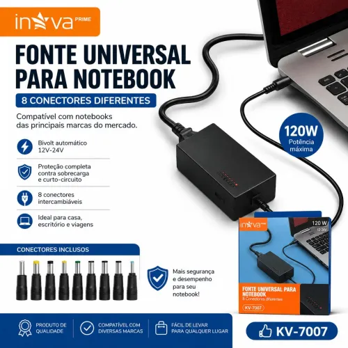 Fonte universal Tv e Notebook