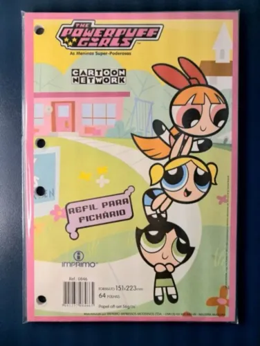 refil para fichário meninas super poderosas - a5 (pequeno)