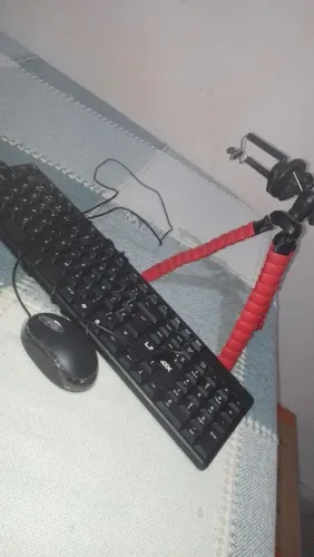 Kit teclado mause e suporte