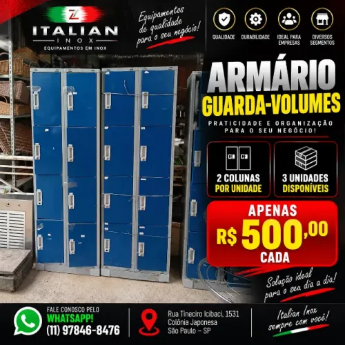 Armário Guarda Volumes - Apenas 500,00 cada