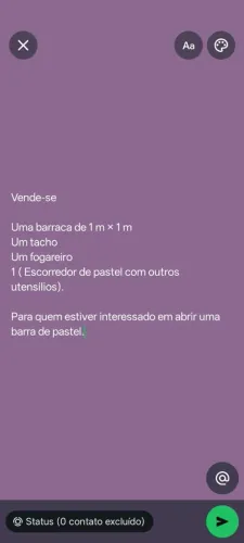 Para quem quer montar uma barraca der pastel