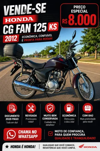 MOTO 2012 ótima oportunidade 