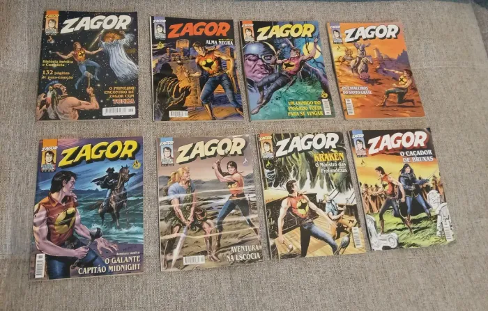 Lote com 8 gibis Zagor (Mythos Editora). Ótimo estado.