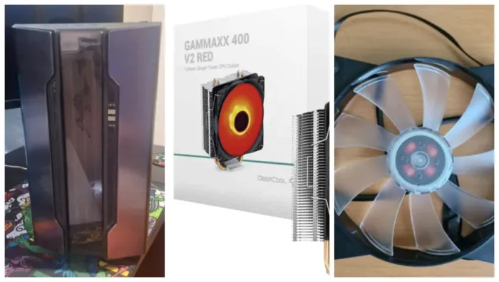 Gabinete Cougar Gemini M Iron Gray + Air cooler gammax 400 + 4 fans corsair argb