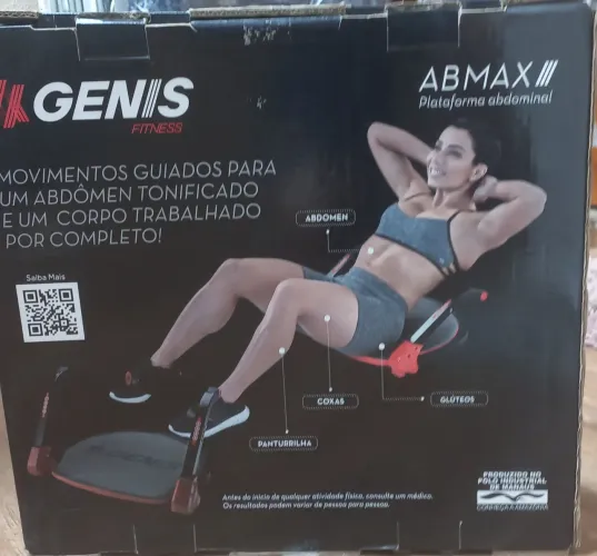 Plataforma abdominal ABMAX nova, nunca usada, na caixa