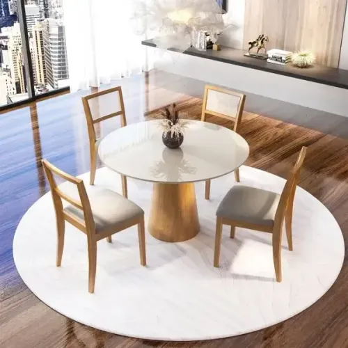 Mesa de jantar 4 cadeiras redonda
