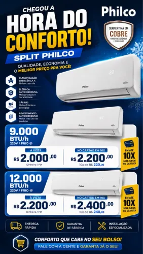 Split Philco com nota fiscal e garantia 
