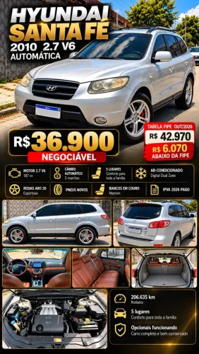 Hyundai Santa Fe GLS 2.7 V6 4x4tiptronic 2010
