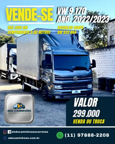 VW 9.170 4x2 BAÚ Ano: 2022/2023