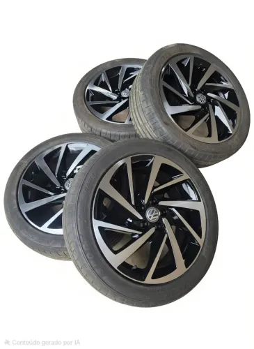 JOGO DE RODAS COM PNEUS ARO 17 ORIGINAL VW POLO/VIRTUS TSI