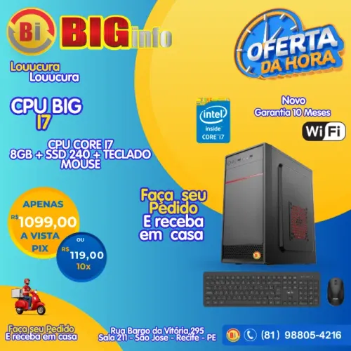 Computador Intel Core i7-3770 3.40GHz, 8GB DDR3, SSD 240GB - Em ate 10x Fixas