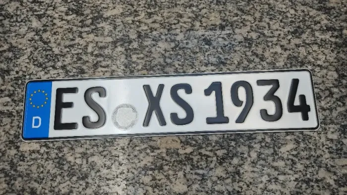 Placa de carro Alemanha original usada