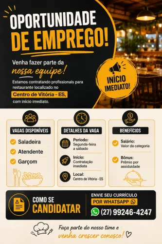 Vaga de emprego 