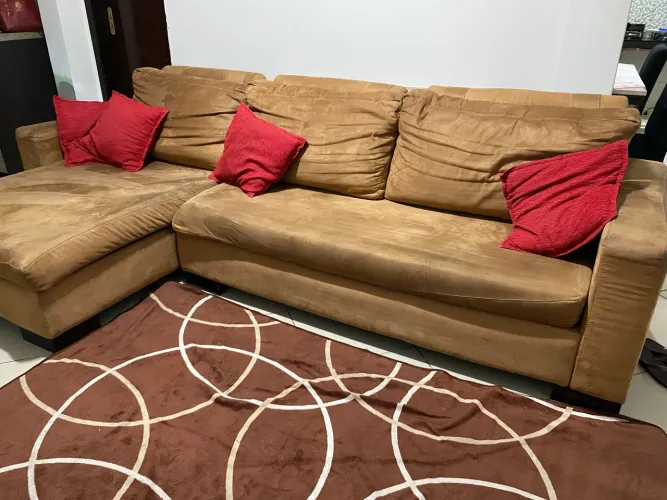 Sofá de camurça 