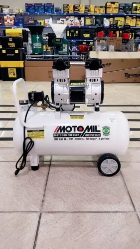 Compressor de ar Odontológico 50L de 120Lbs 8pcm Motomil - Nova/Loja