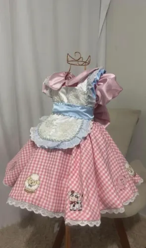 Vestido infantil fazendinha 