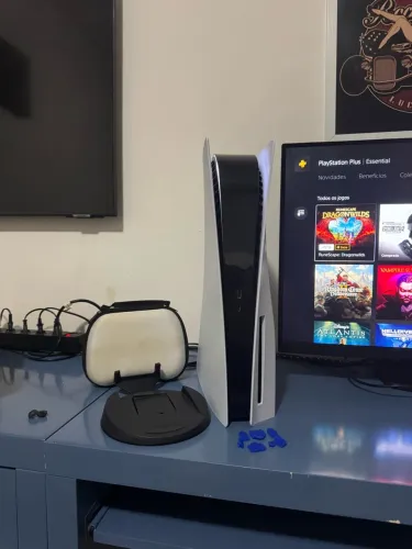 Ps5 completo com leitor e ps plus