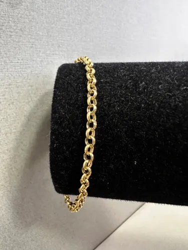 Pulseira Elo Português de ouro 2.04g 18k procedência garantia eterna