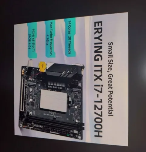 I7 12700h + G660 ITX Erying interposer DDR4