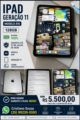 iPad Air geração 11 128GB modelo a16