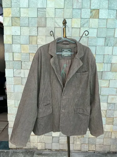 Blazer Masculino - Marrom acinzentado - Tamanho GG