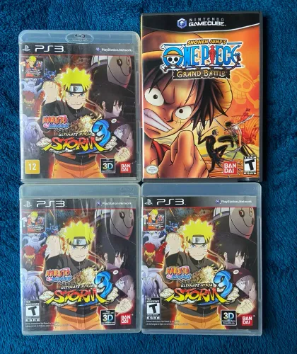 Lote de jogos - Naruto ps3 e One Piece gamecube