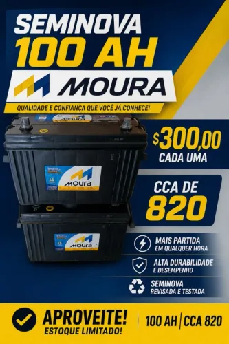 Bateria Moura 100 ah seminova com garantia 
