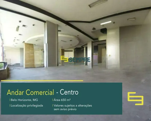 Andar comercial para alugar no centro de Belo Horizonte