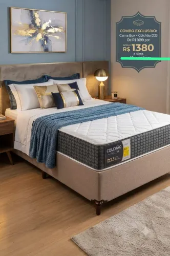 Cama Box cochão D33+base reforçada eucalipto Promoção de R$ 1.699 por R$ 1.380 ?