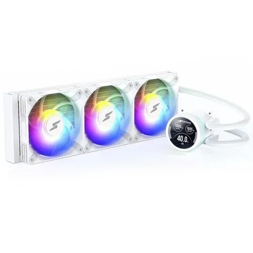 Water Cooler SuperFrame ISENGARD SMART, ARGB, 360mm, Intel-AMD, Controladora, White,Novo, 