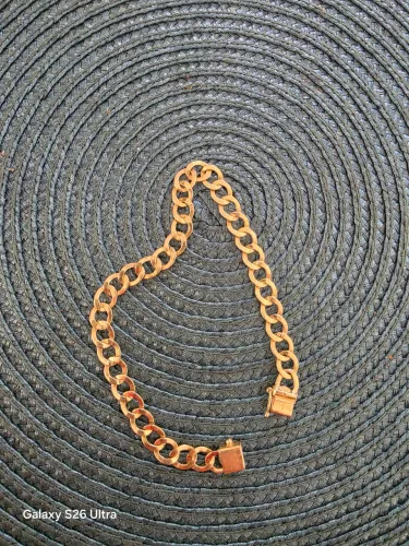 Pulseira de ouro maciça 