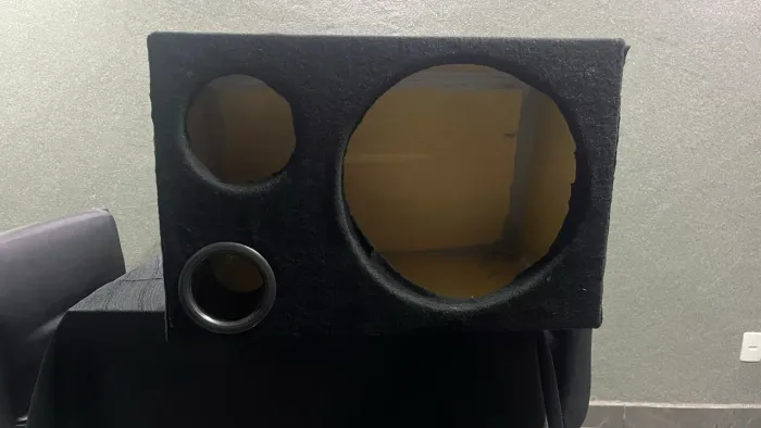 Caixa sub d12 e corneta