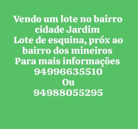 Vendo um lote 