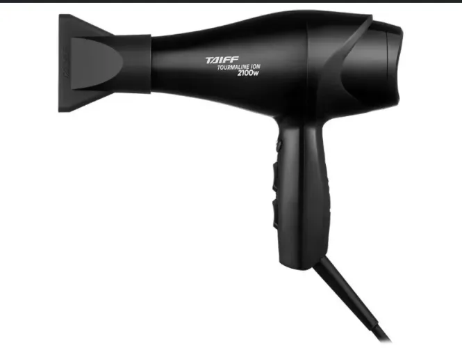 Secador de Cabelo Taiff Profissional com Íons Preto 2100W 2 Velocidades Tourmaline Íon 388