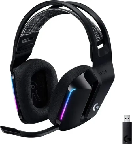 Headset Gamer Sem Fio Logitech G733 7.1 Dolby Surround com Tecnologia Blue VO!CE, RGB LIGH