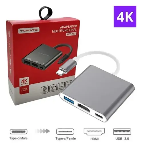 Cabo adaptador de Hdmi para tipo c