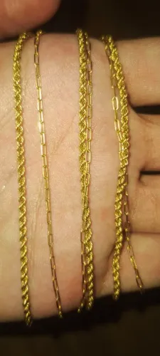 Mix de correntes 1,40M em ouro 18K