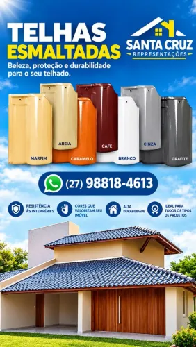 Vendo Telhas esmaltadas em diversas cores e telhas coloniais de barro.