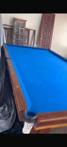 Mesa de Sinucão 3,10m - Toda em Madeira - Recém-Reformada - Estado de Nova!