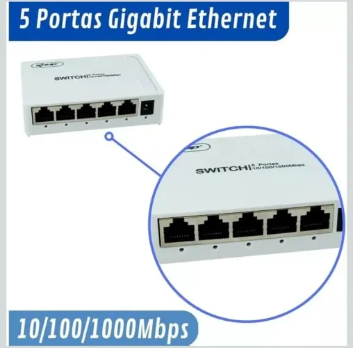 Switch 5 portas GIGABIT / 1000