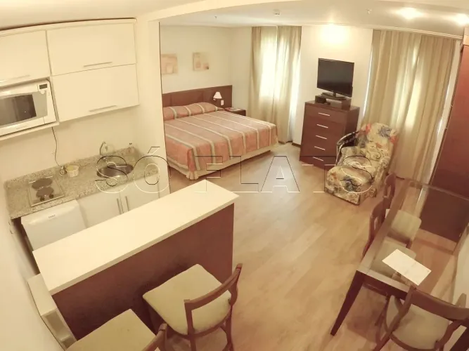 Apartamento para locação no Melia Jardim Europa 30m², 1 dormitório e 1 vaga de garagem.