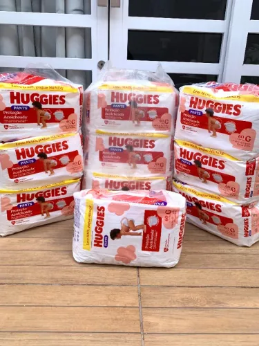 Pacotão Fralda Huggies Pants (Roupinha) - Tam. G (60 Unidades) - Nova e Lacrada