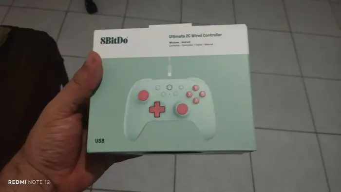 Joystick 8Bit Verde bebê c/fio para Pc gamer.(Hall Efect)