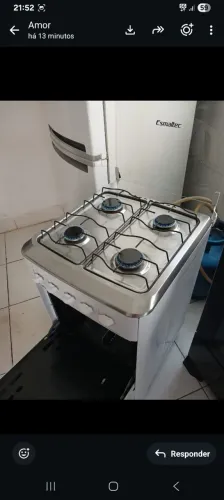 Vendo fogão esmaltec manual funcionando perfeitamente
