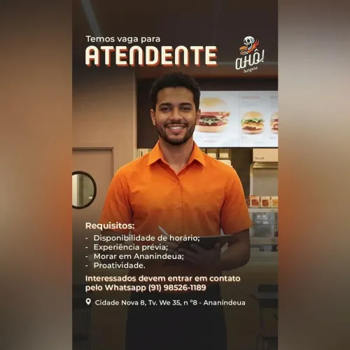 VAGA PARA ATENDIMENTO