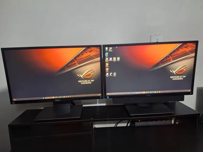 02 monitores dell 22" full hd