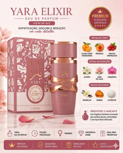 Perfume Árabe Yara Elixir Lattafa 