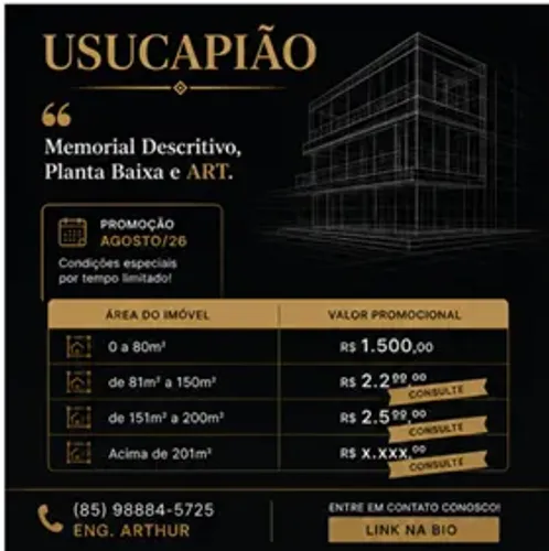 Memorial Descritivo com Planta baixa e Anotação de Responsabilidade Técnica