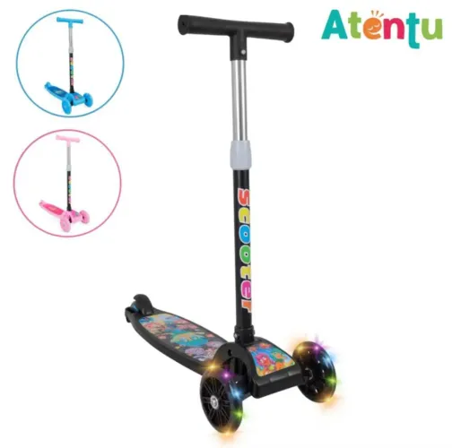 PATINETE INFANTIL COM RODAS DE LED , DOBRÁVEL .
